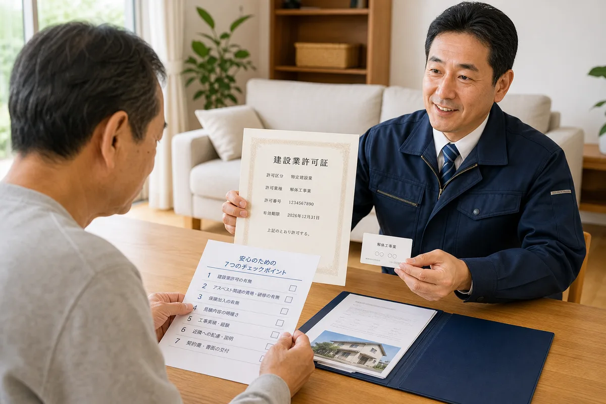 アスベスト解体業者の選び方｜失敗しない7つのチェックポイント